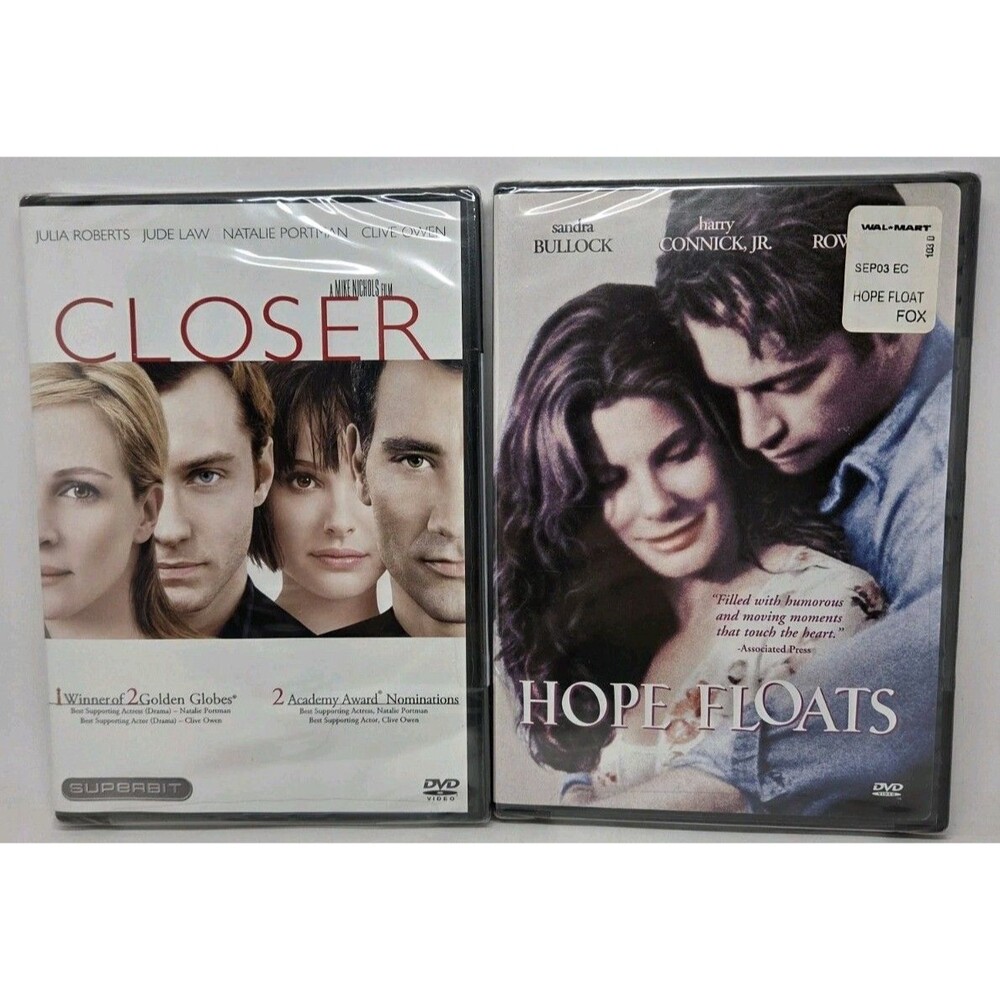 Closer & Hope Floats DVD Lot Sandra Bullock Natalie Portman Superbit Romance...